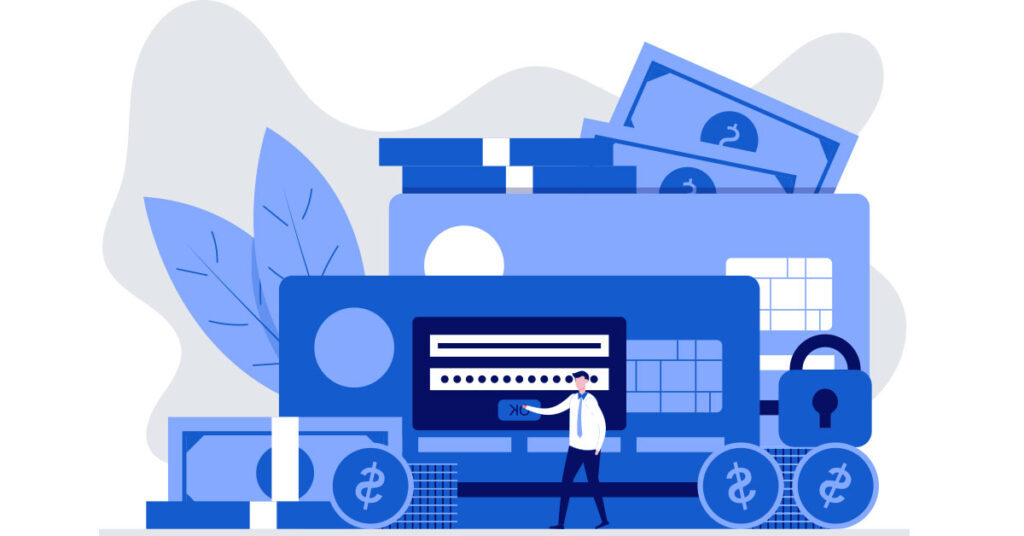 man investigating finances